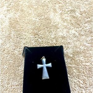 Sterling Silver cross with opal and stones